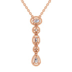 1.76 Carat Multi-Diamond Drop Necklace 14K - Rose Gold
