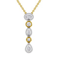 1.76 Carat Multi-Diamond Drop Necklace 14K