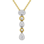 1.76 Carat Multi-Diamond Drop Necklace 14K