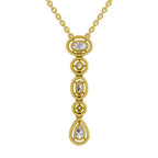 1.76 Carat Multi-Diamond Drop Necklace 14K