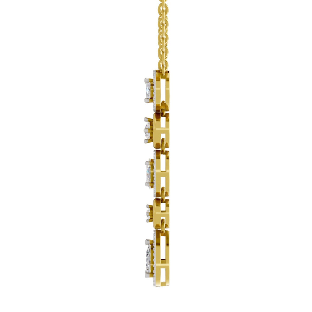 1.76 Carat Multi-Diamond Drop Necklace 14K