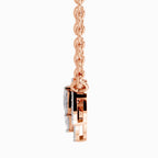1.87 Carat Pear Shape Trio of Grace Diamond Pendant Necklace 14K - Rose Gold