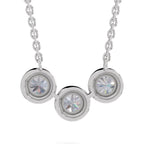 1.64 Carat Halo Diamond Necklace 14K - White Gold