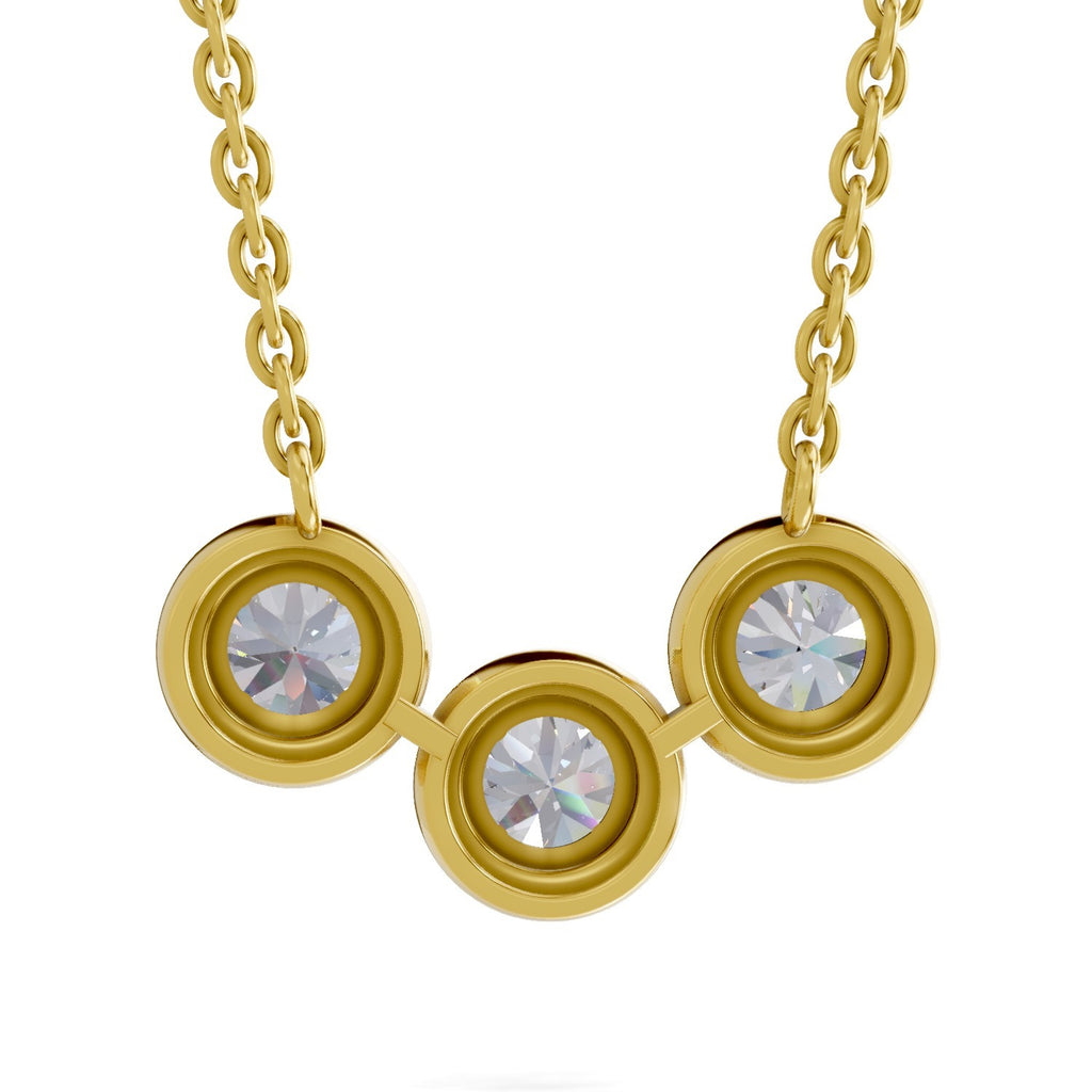 1.64 Carat Halo Diamond Necklace 14K