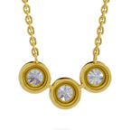 1.64 Carat Halo Diamond Necklace 14K