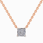 1.2 Carat Princess Shape Solitaire Diamond 14K - Rose Gold