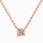 1.2 Carat Princess Shape Solitaire Diamond 14K - Rose Gold