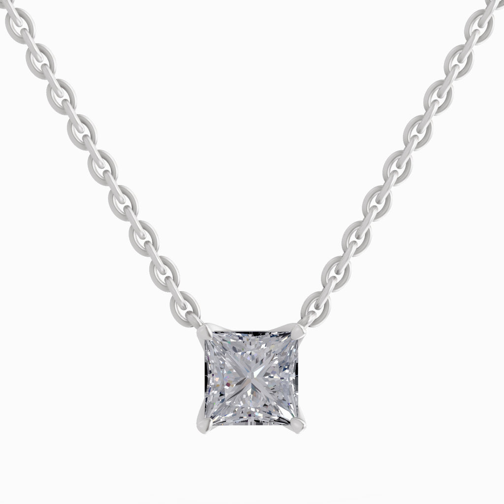1.2 Carat Princess Shape Solitaire Diamond 14K - White Gold