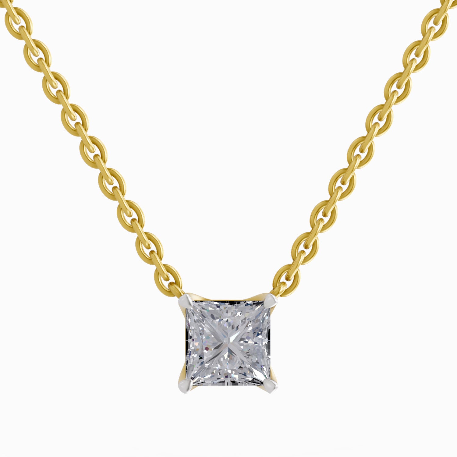 1.2 Carat Princess Shape Solitaire Diamond 14K