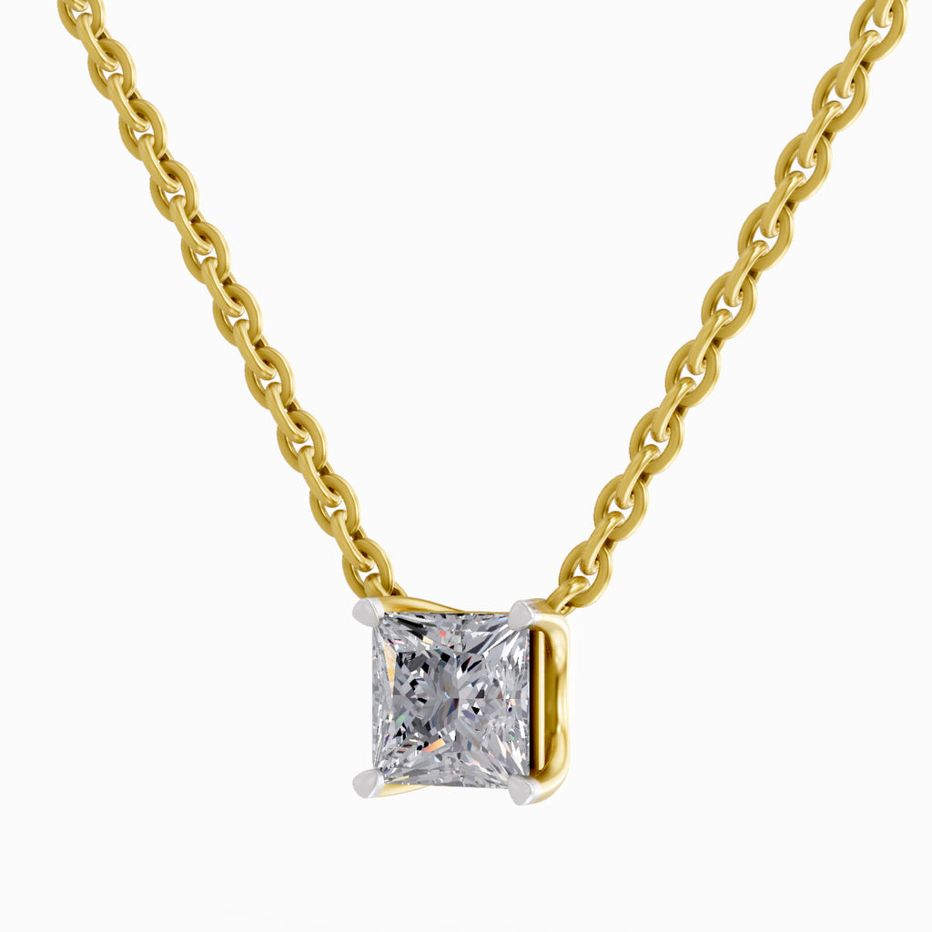 1.2 Carat Princess Shape Solitaire Diamond 14K