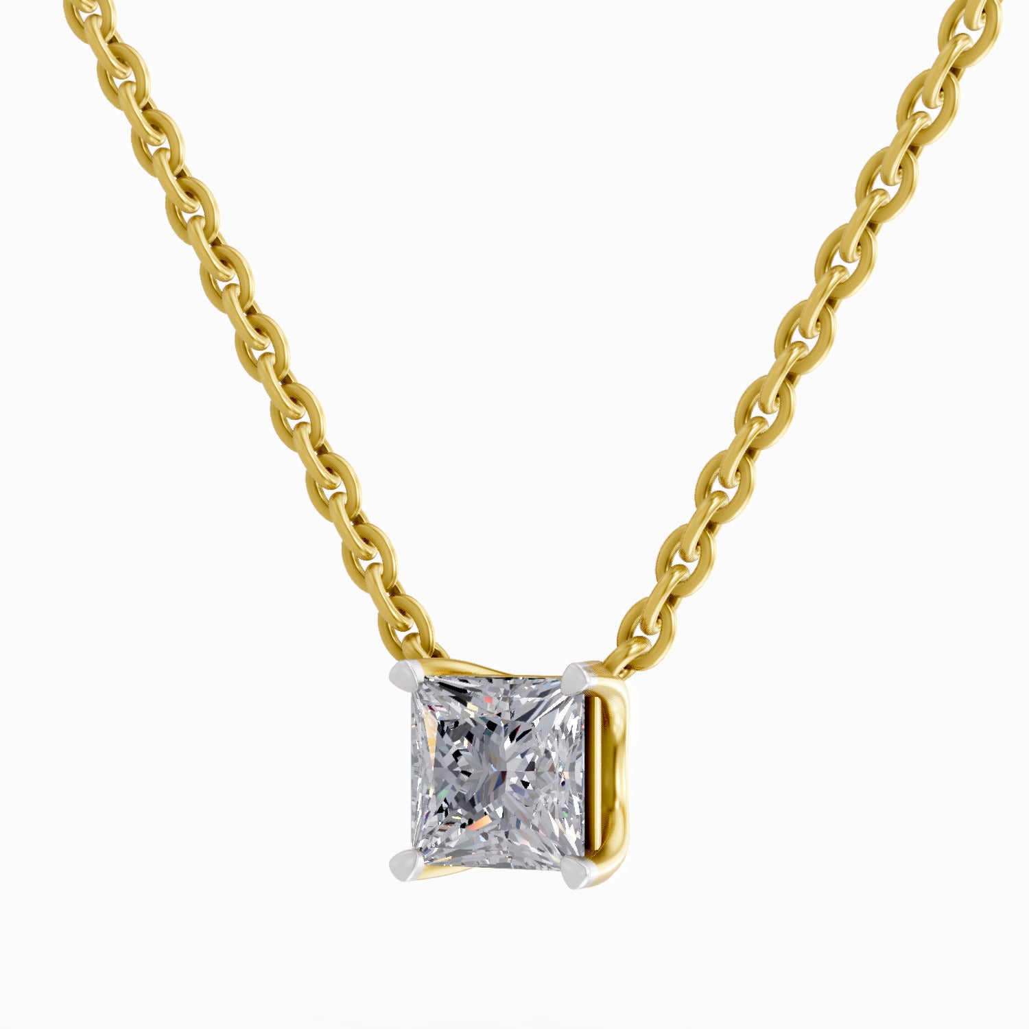 1.2 Carat Princess Shape Solitaire Diamond 14K