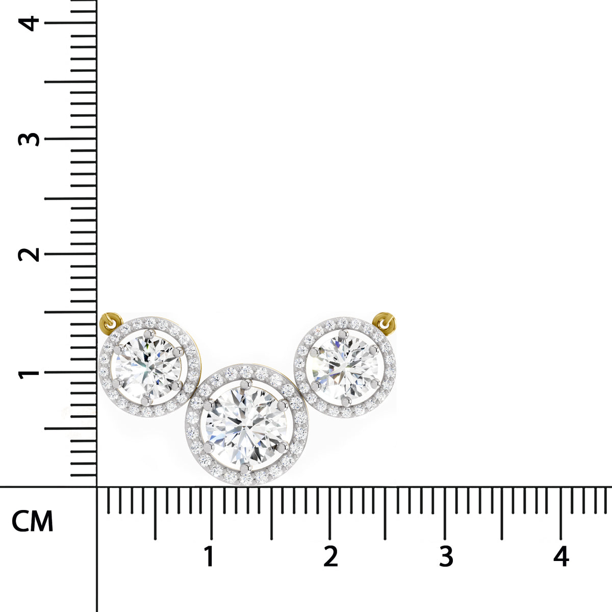 Lustrous Round Halo Diamond Necklace