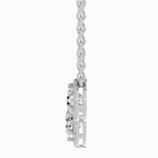 2.3 Carat Round Triple Halo Pendant Necklace 14K - White Gold