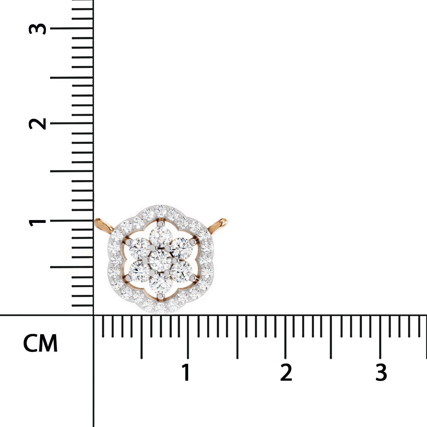 Delicate Round Floral Diamond Necklace