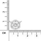 Delicate Round Floral Diamond Necklace