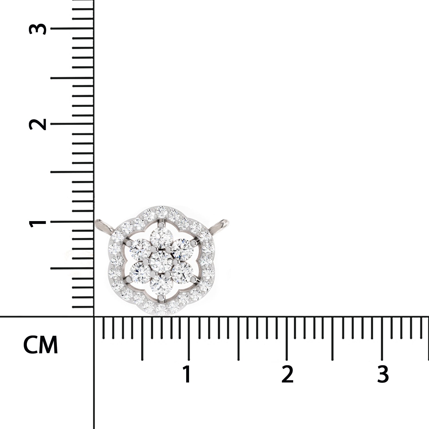 Delicate Round Floral Diamond Necklace