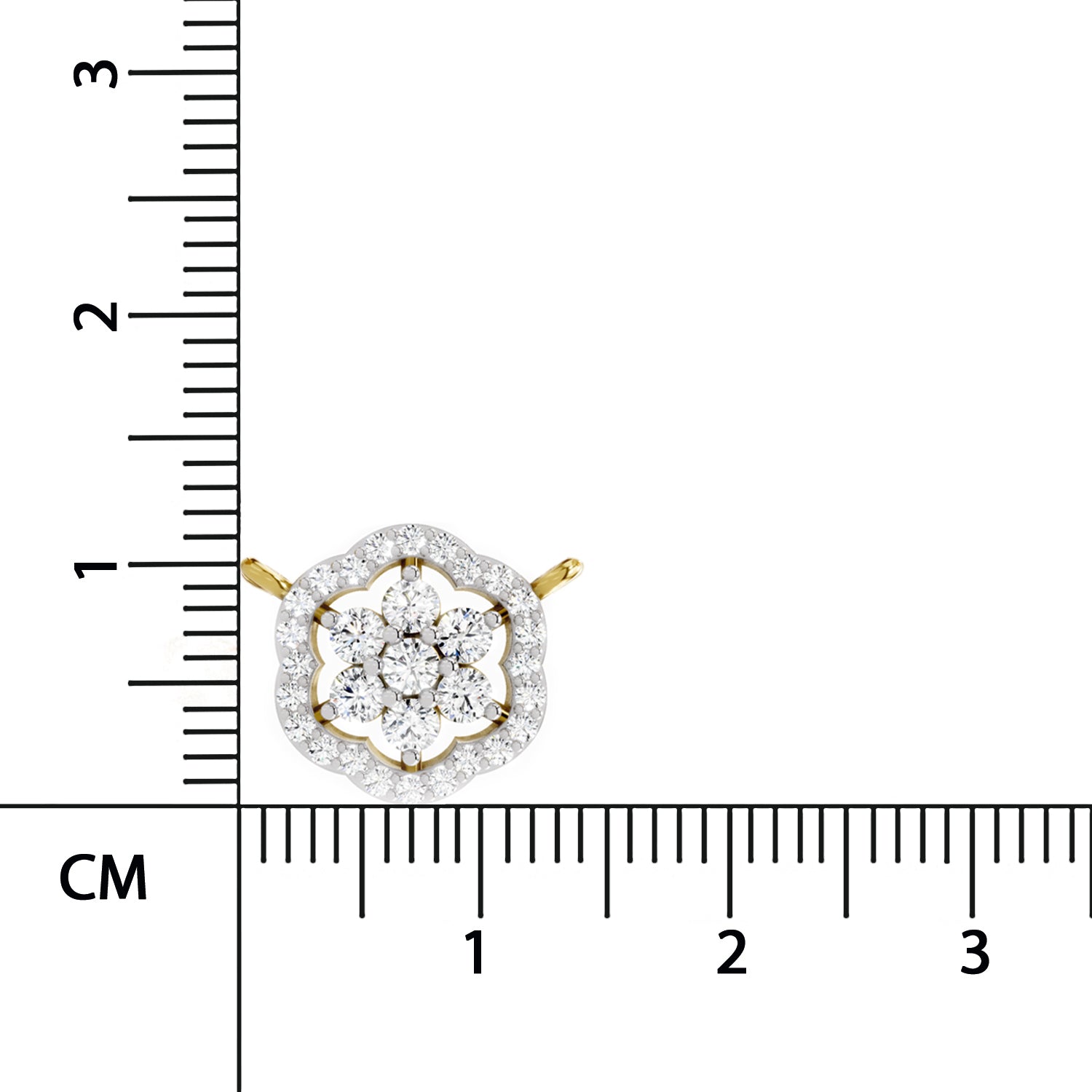 Delicate Round Floral Diamond Necklace