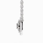 Delicate Round Floral Diamond Necklace