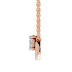 1.15 Carat Halo Diamond Necklace 14K - Rose Gold
