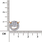 Gleaming Halo Diamond Necklace