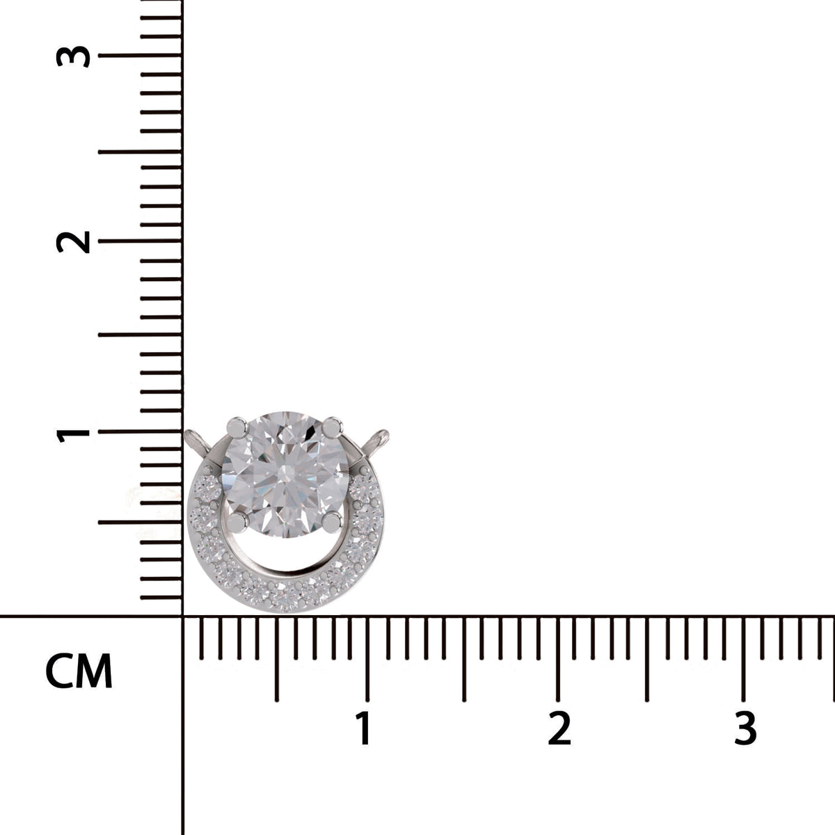 Gleaming Halo Diamond Necklace