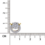 Gleaming Halo Diamond Necklace