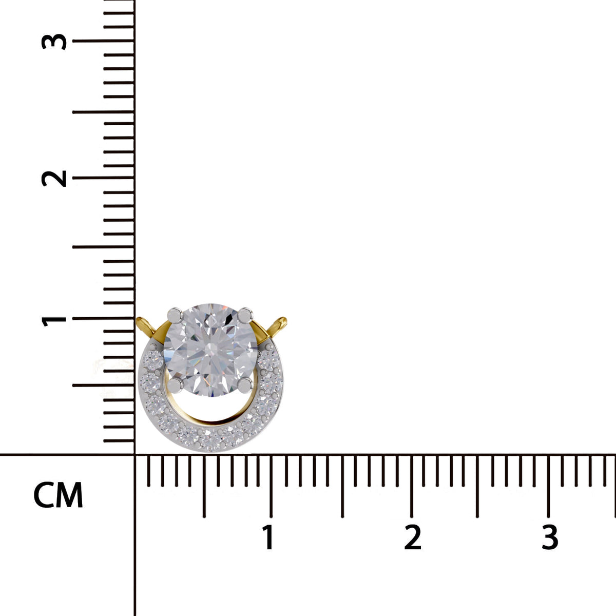 Gleaming Halo Diamond Necklace