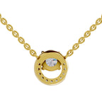 1.15 Carat Halo Diamond Necklace 14K