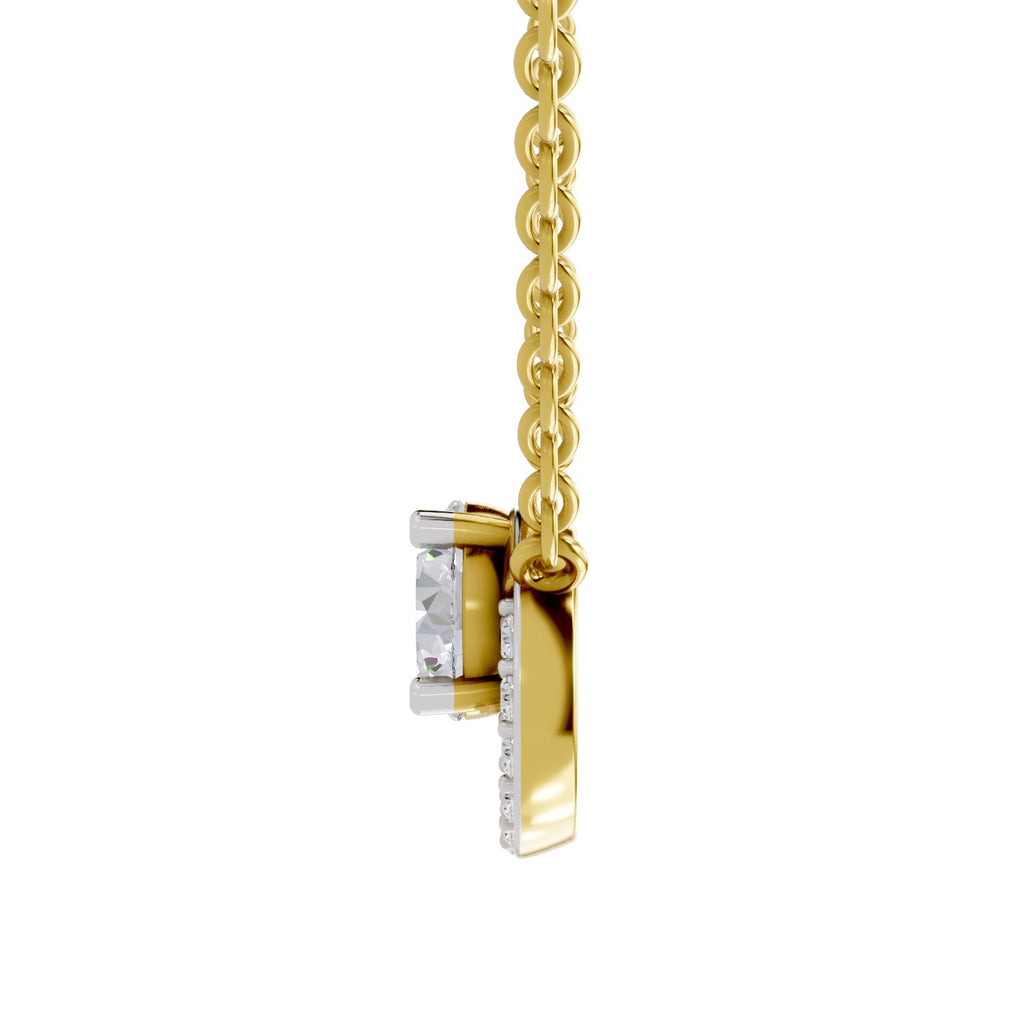 1.15 Carat Halo Diamond Necklace 14K