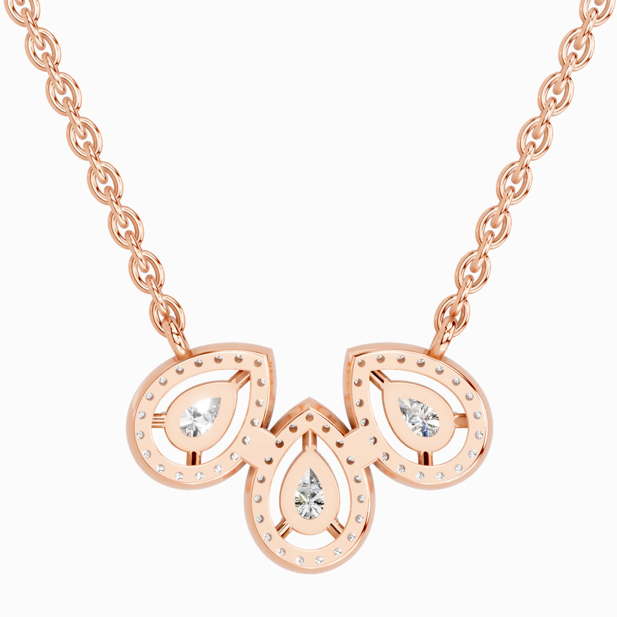 Timeless Pear Trio Diamond Necklace