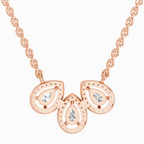 0.73 Carat Pear Trio Pendant Necklace 14K - Rose Gold