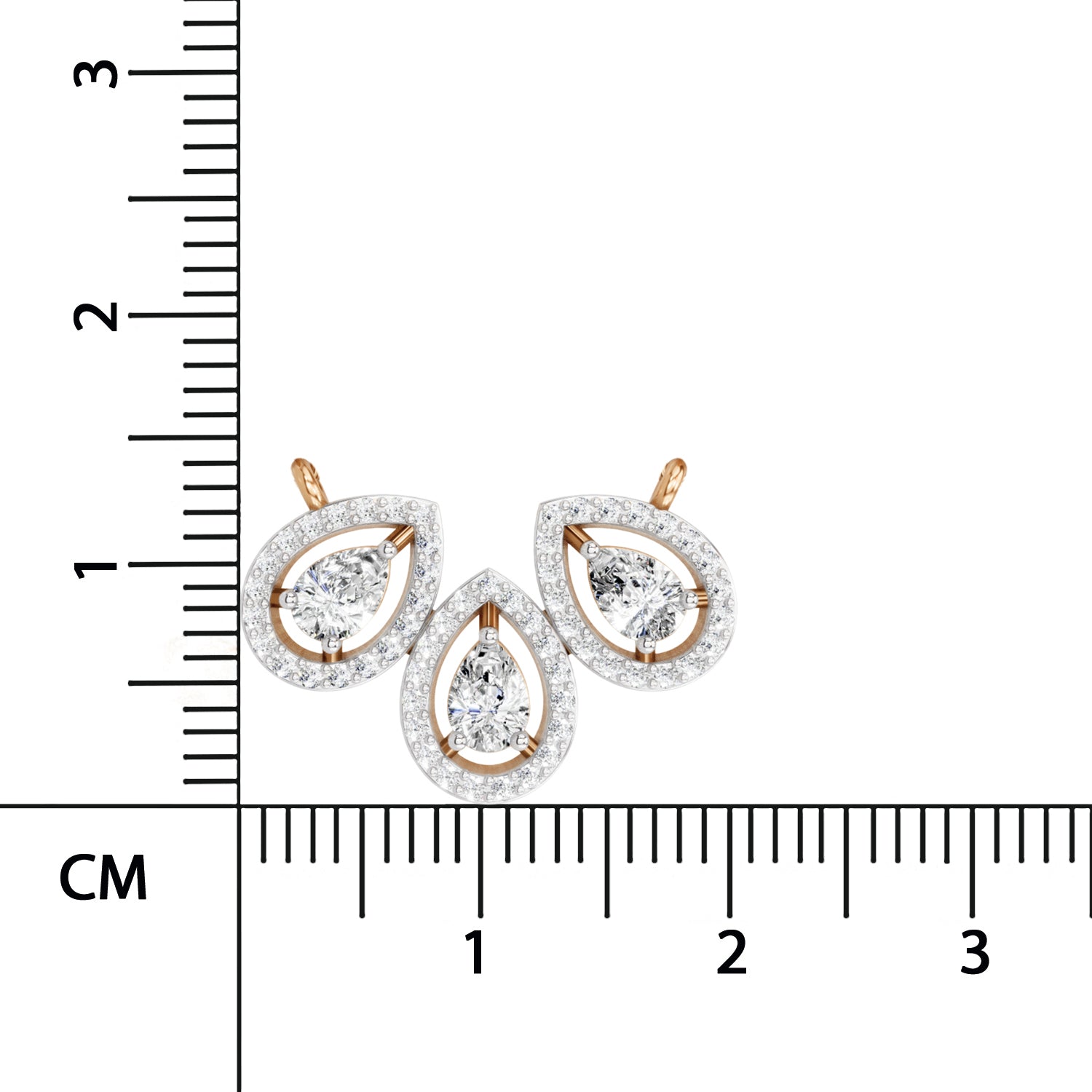 Timeless Pear Trio Diamond Necklace
