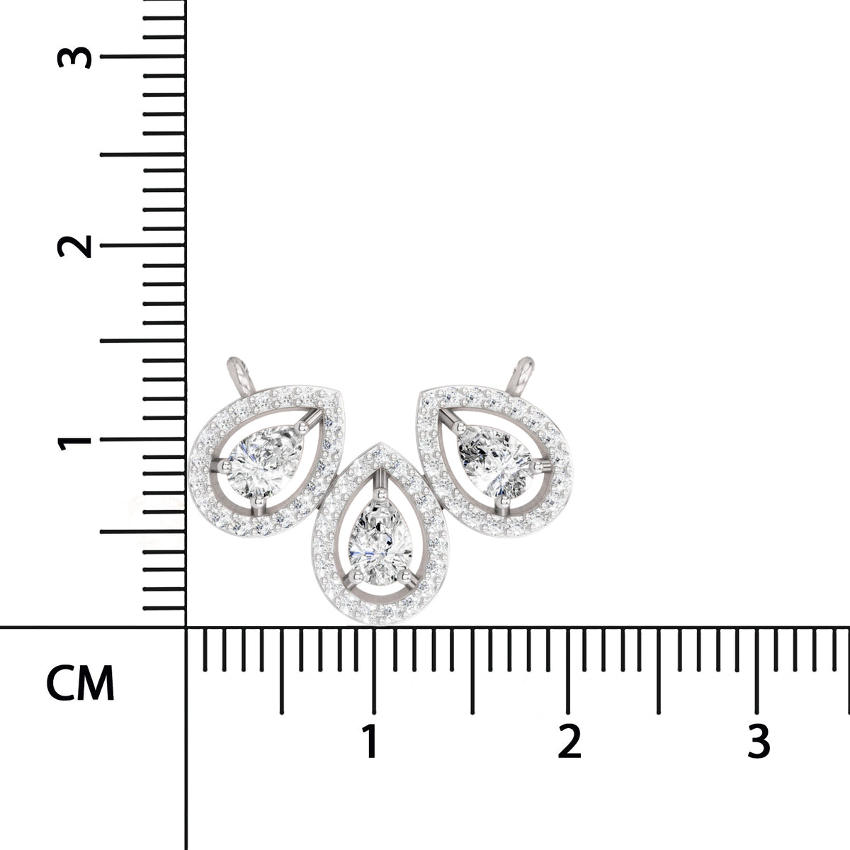 Timeless Pear Trio Diamond Necklace