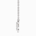 0.73 Carat Pear Trio Pendant Necklace 14K - White Gold