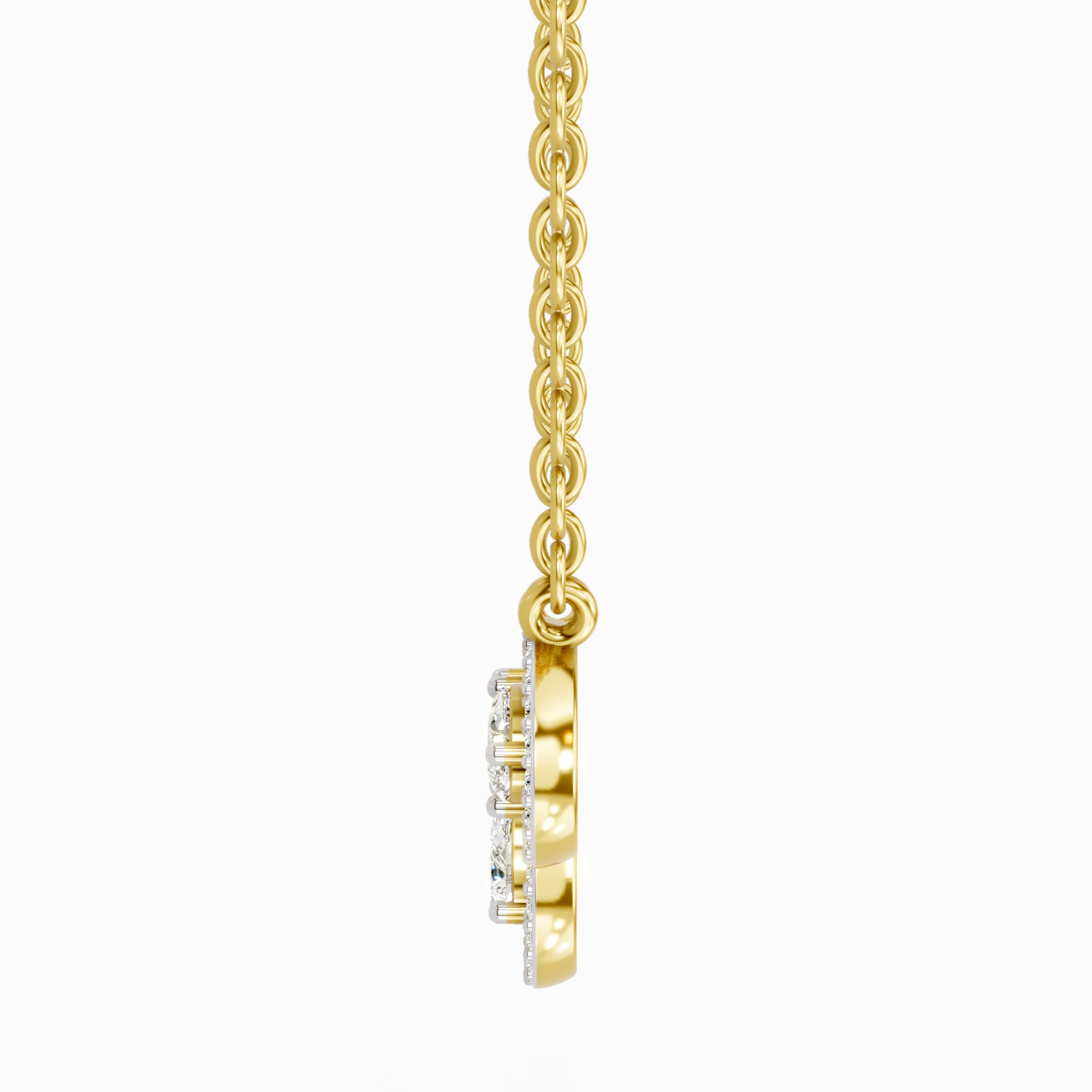 0.73 Carat Pear Trio Pendant Necklace 14K