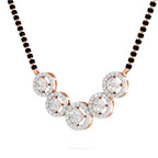 1 Carat Halo Diamond Necklace 14K - Rose Gold