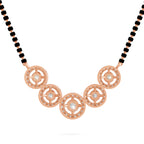 1 Carat Halo Diamond Necklace 14K - Rose Gold