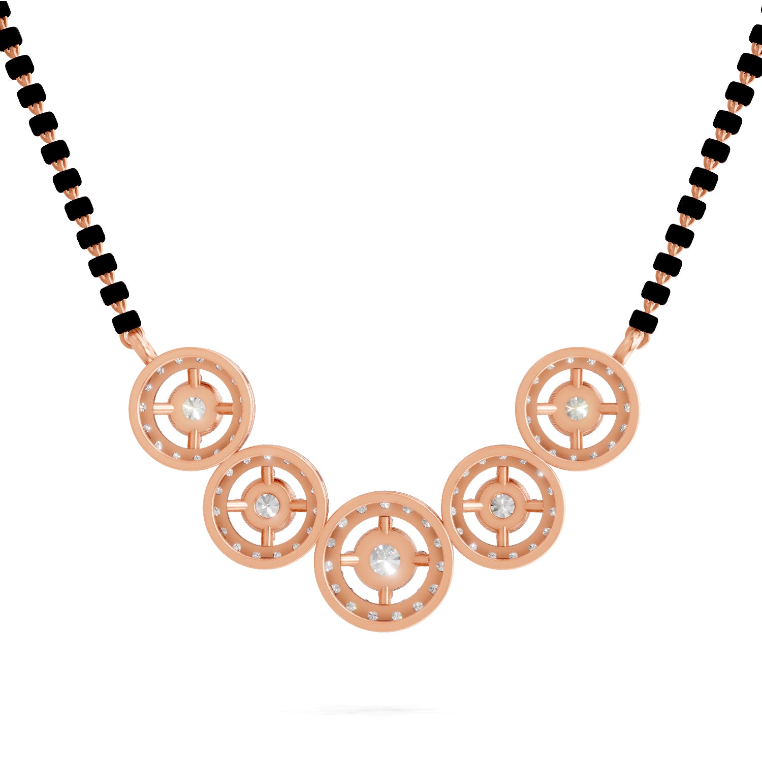 1 Carat Halo Diamond Necklace 14K - Rose Gold