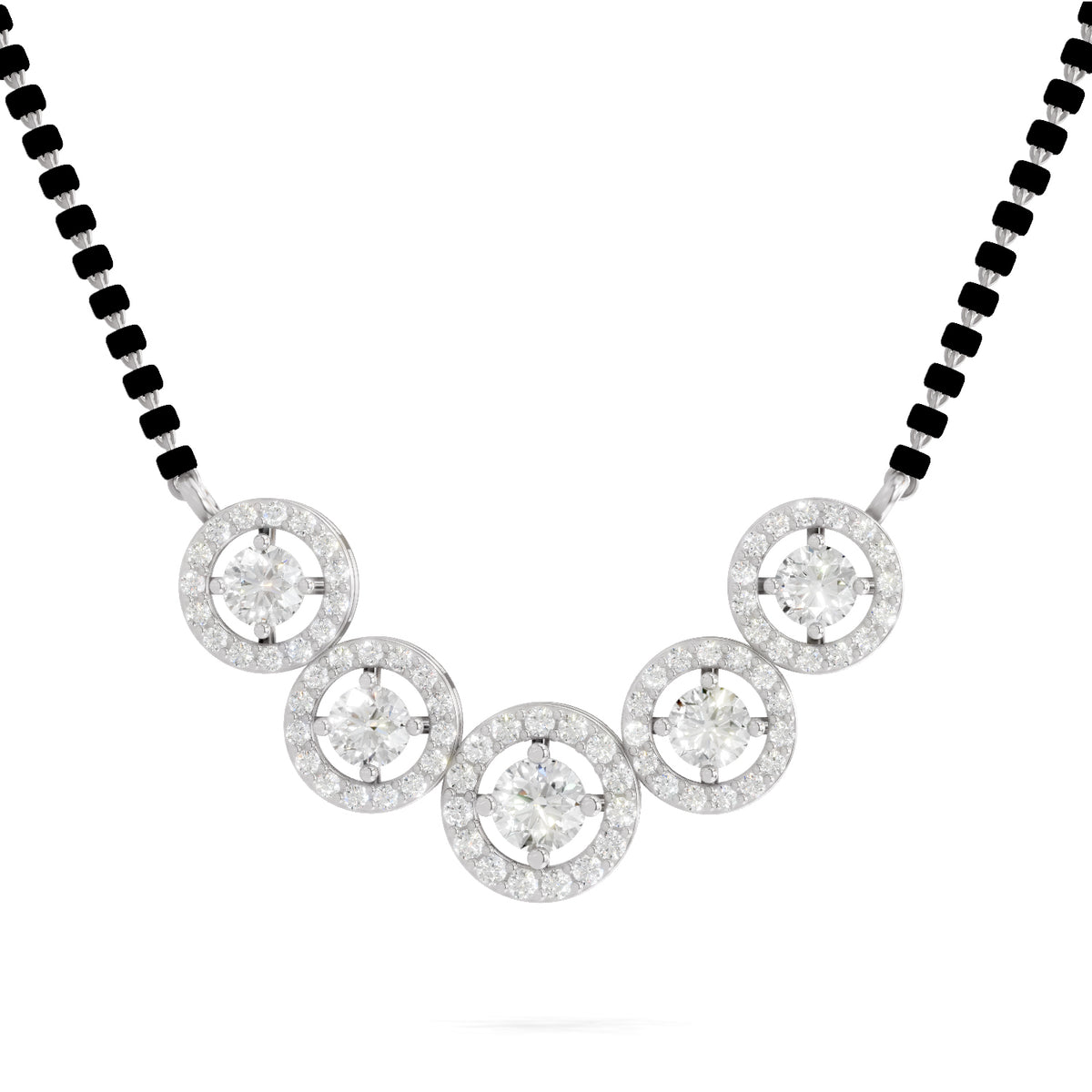 Pristine Halo Diamond Necklace