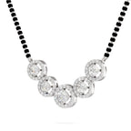 1 Carat Halo Diamond Necklace 14K - White Gold