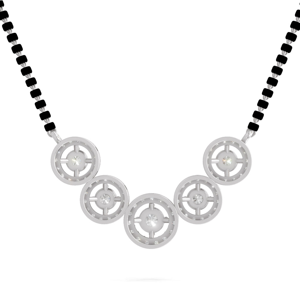 1 Carat Halo Diamond Necklace 14K - White Gold
