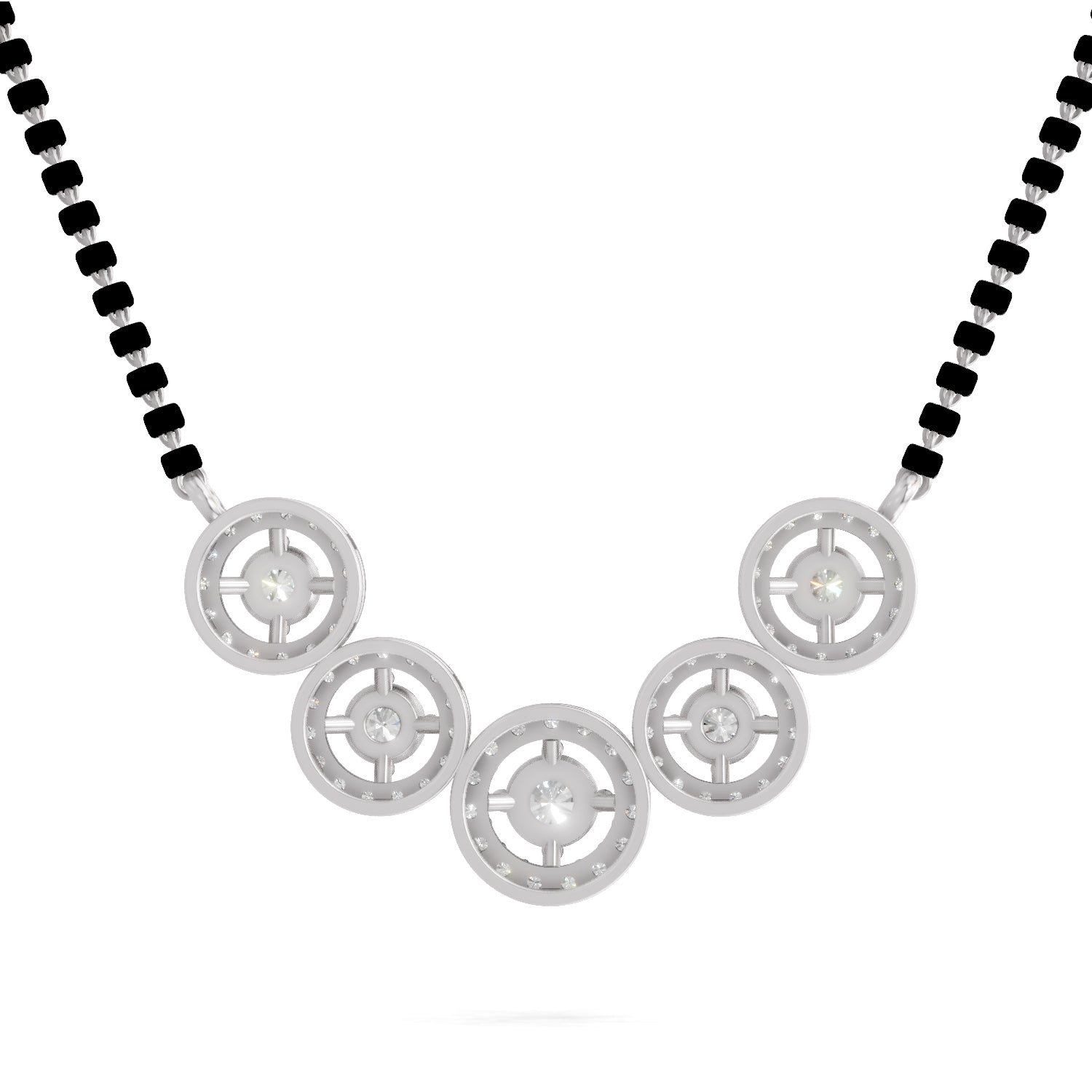 1 Carat Halo Diamond Necklace 14K - White Gold