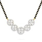1 Carat Halo Diamond Necklace 14K