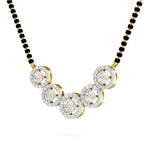 1 Carat Halo Diamond Necklace 14K