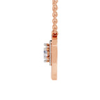 Lustrous Heart Halo Diamond Necklace