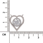 Lustrous Heart Halo Diamond Necklace