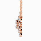 Radiant Round Floral Diamond Necklace