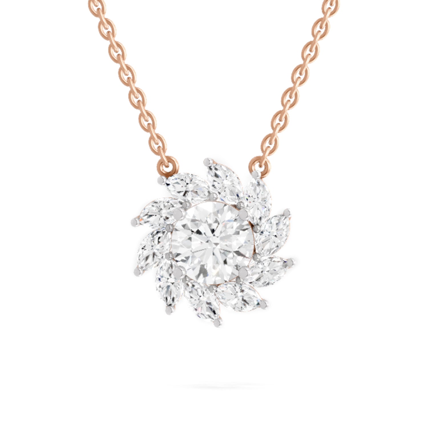 Delicate Floral Diamond Necklace