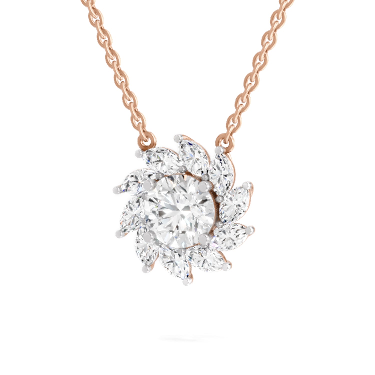Delicate Floral Diamond Necklace