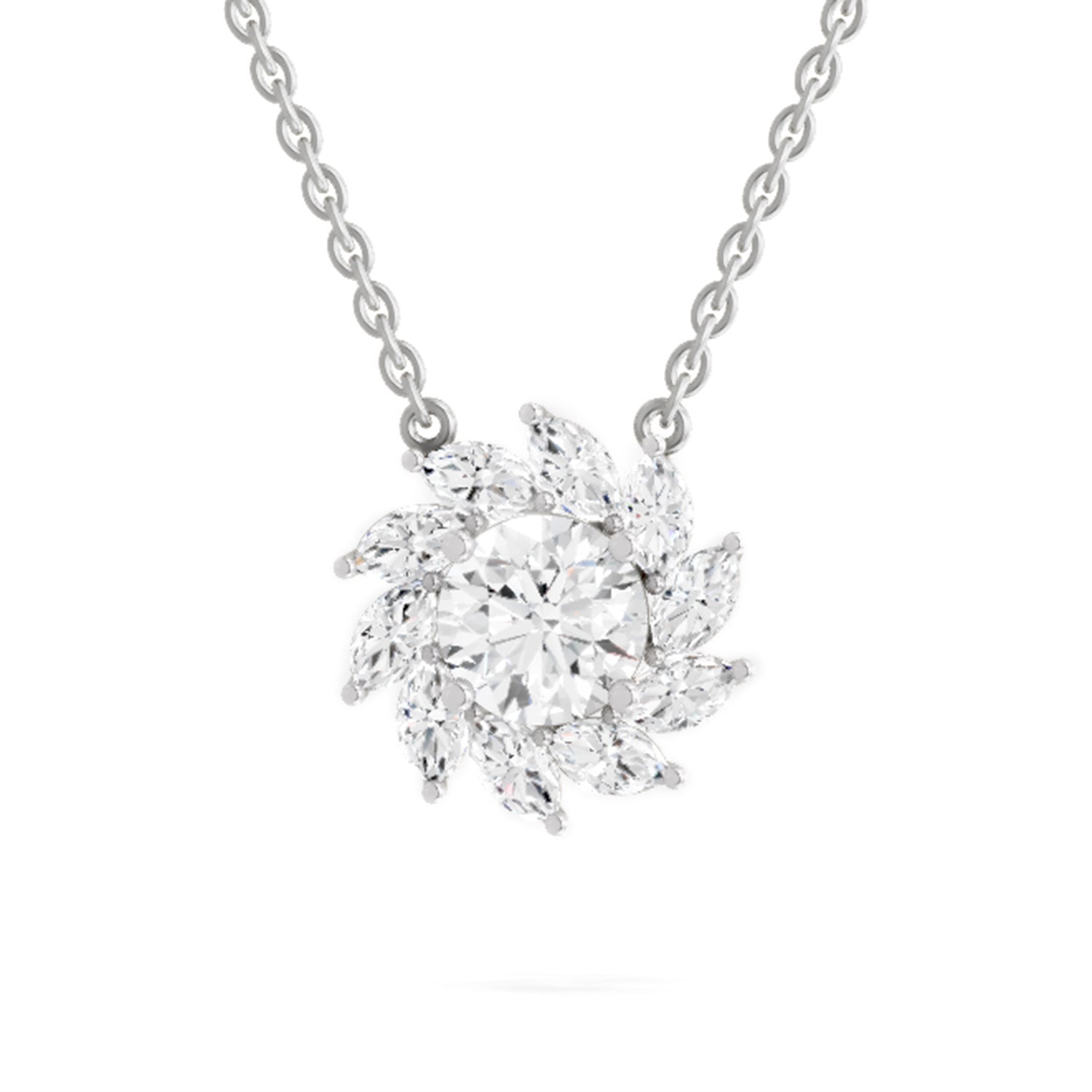 Delicate Floral Diamond Necklace